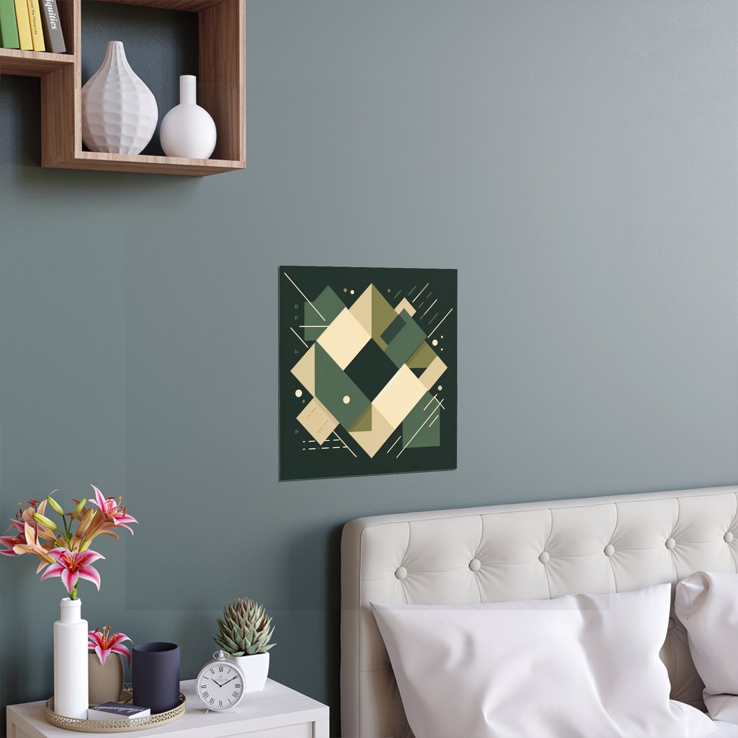 Modern Abstract Geometrical Design | Indoor and Outdoor Silk Poster