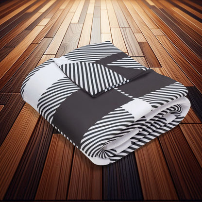 Black, White Pattern | Arctic Fleece Blanket