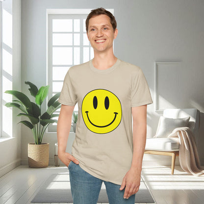 T-shirt unisexe doux avec émoticône souriante