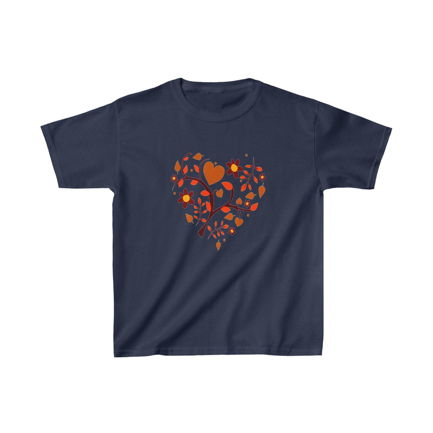 Camiseta de algodón pesado para niños Heart |