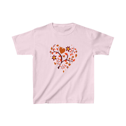 Camiseta de algodón pesado para niños Heart |