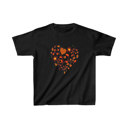 Camiseta de algodón pesado para niños Heart |