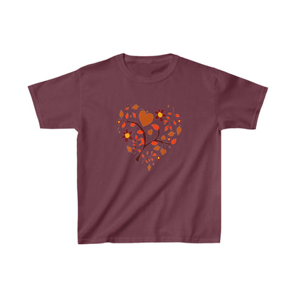 Camiseta de algodón pesado para niños Heart |