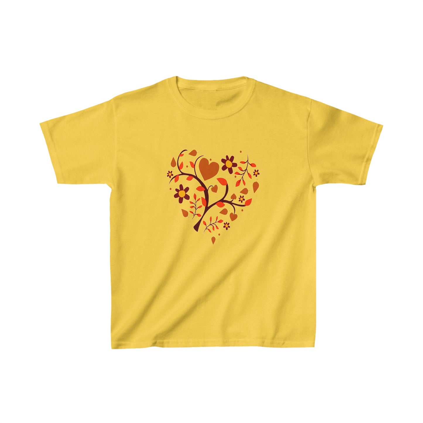 Camiseta de algodón pesado para niños Heart |