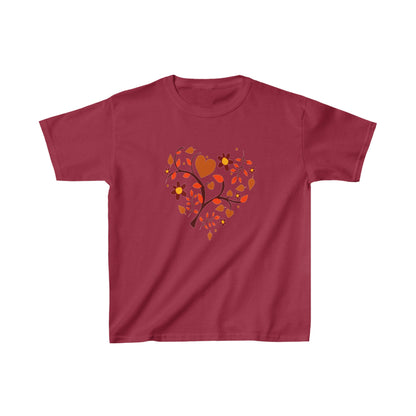 Camiseta de algodón pesado para niños Heart |