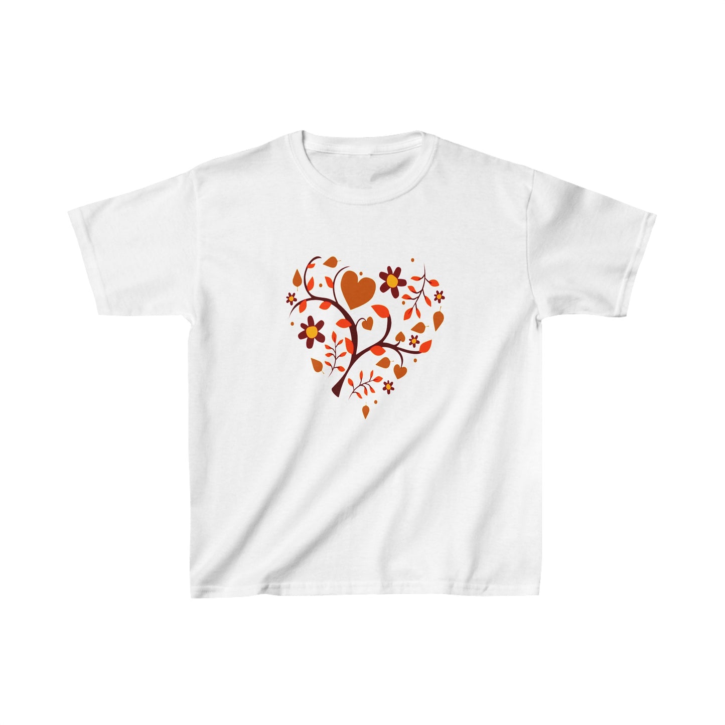 Camiseta de algodón pesado para niños Heart |