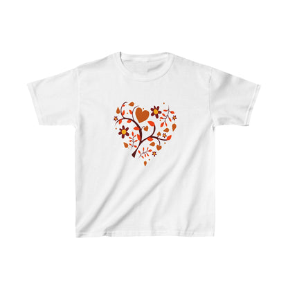 Camiseta de algodón pesado para niños Heart |