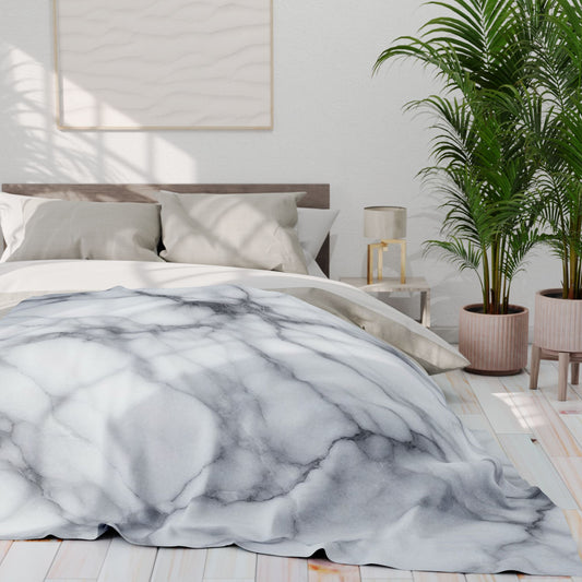 White Marble Pattern | Arctic Fleece Blanket