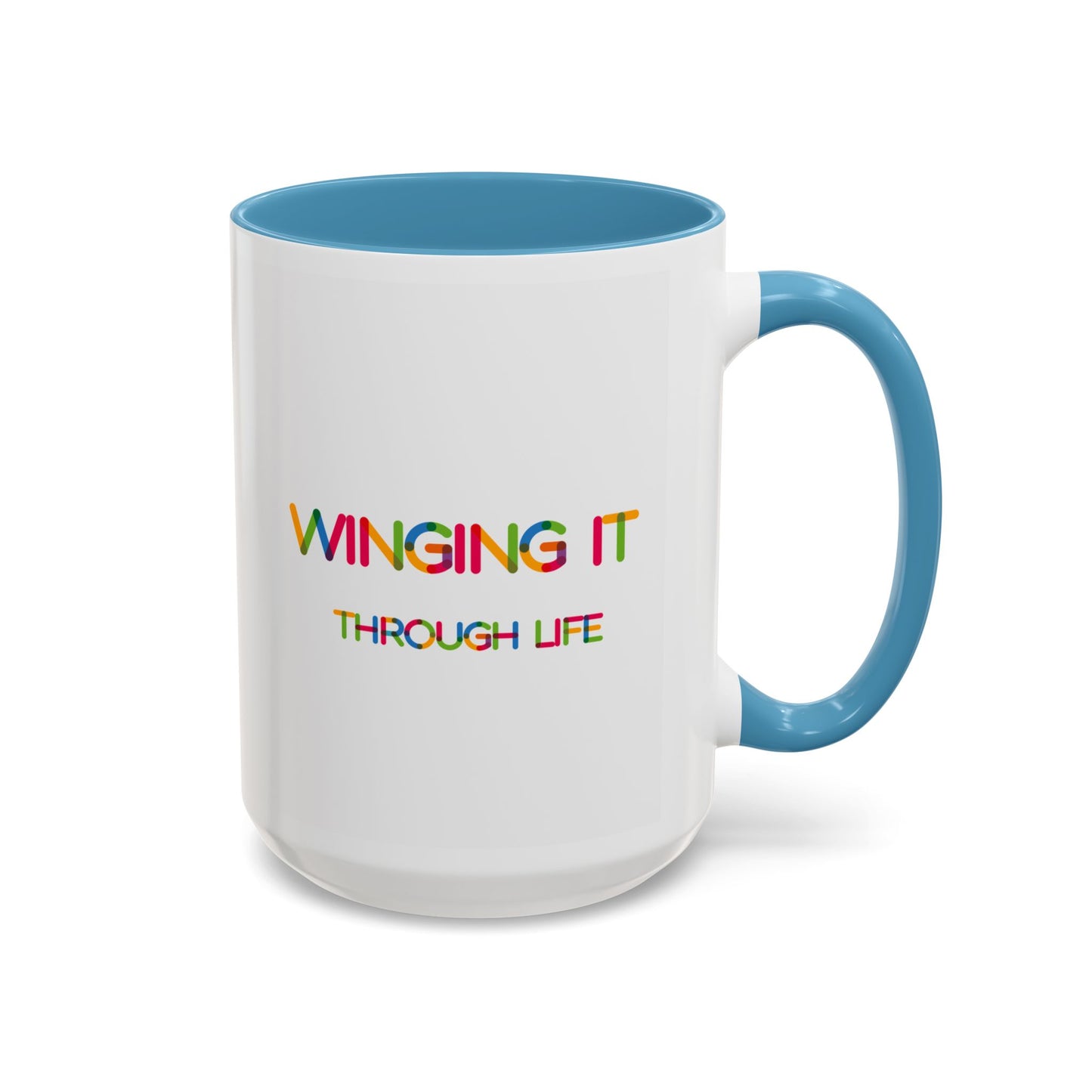 Winging it Through Life | Accent Coffee Mug (11, 15oz)