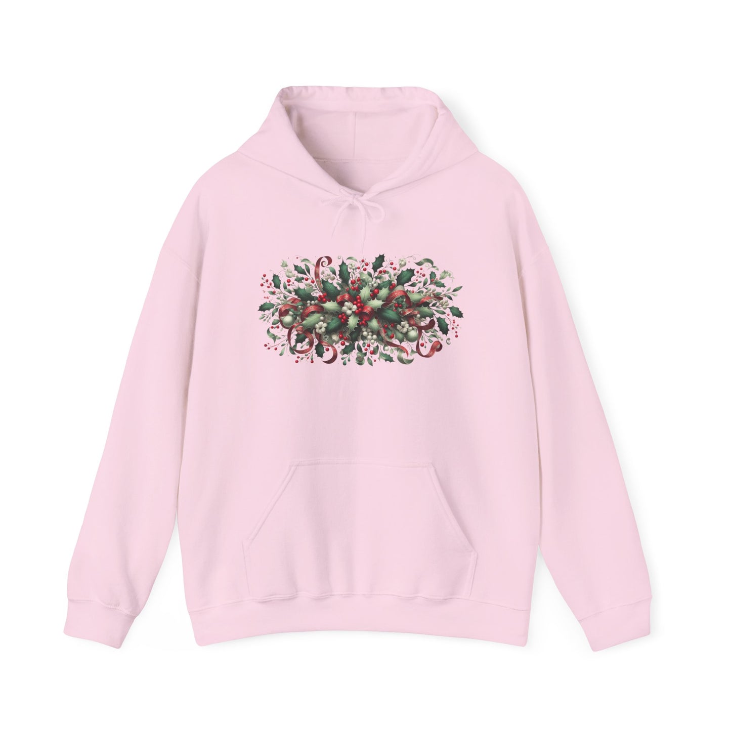 Mistletoe, Holly leaves, Berries and Ribbons | Unisex Heavy Blend™ Hooded Sweatshirt