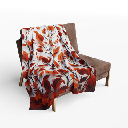 Auburn Fall Leaves | Arctic Fleece Blanket