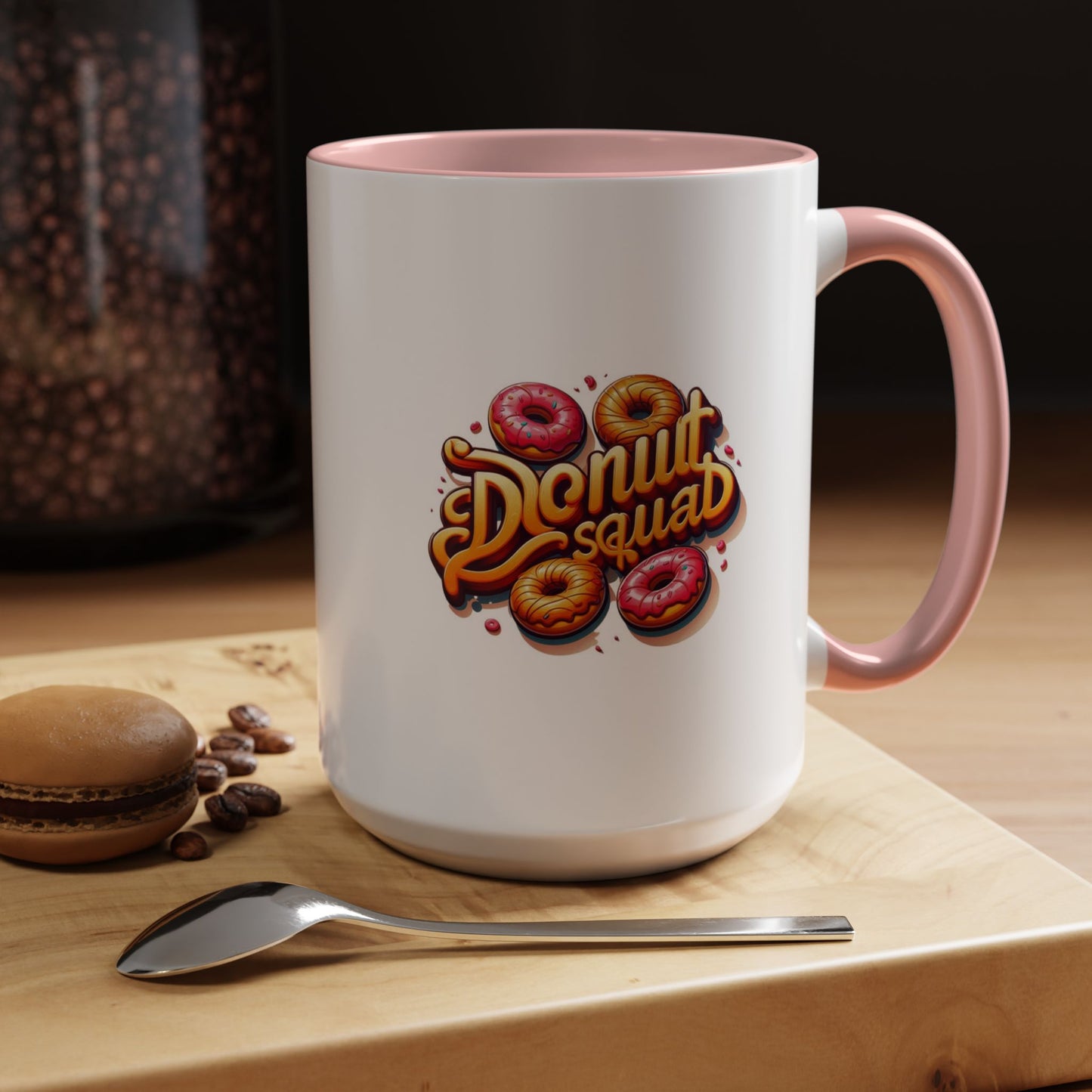 Taza de café con acento de Donut Squad (11 oz y 15 oz)