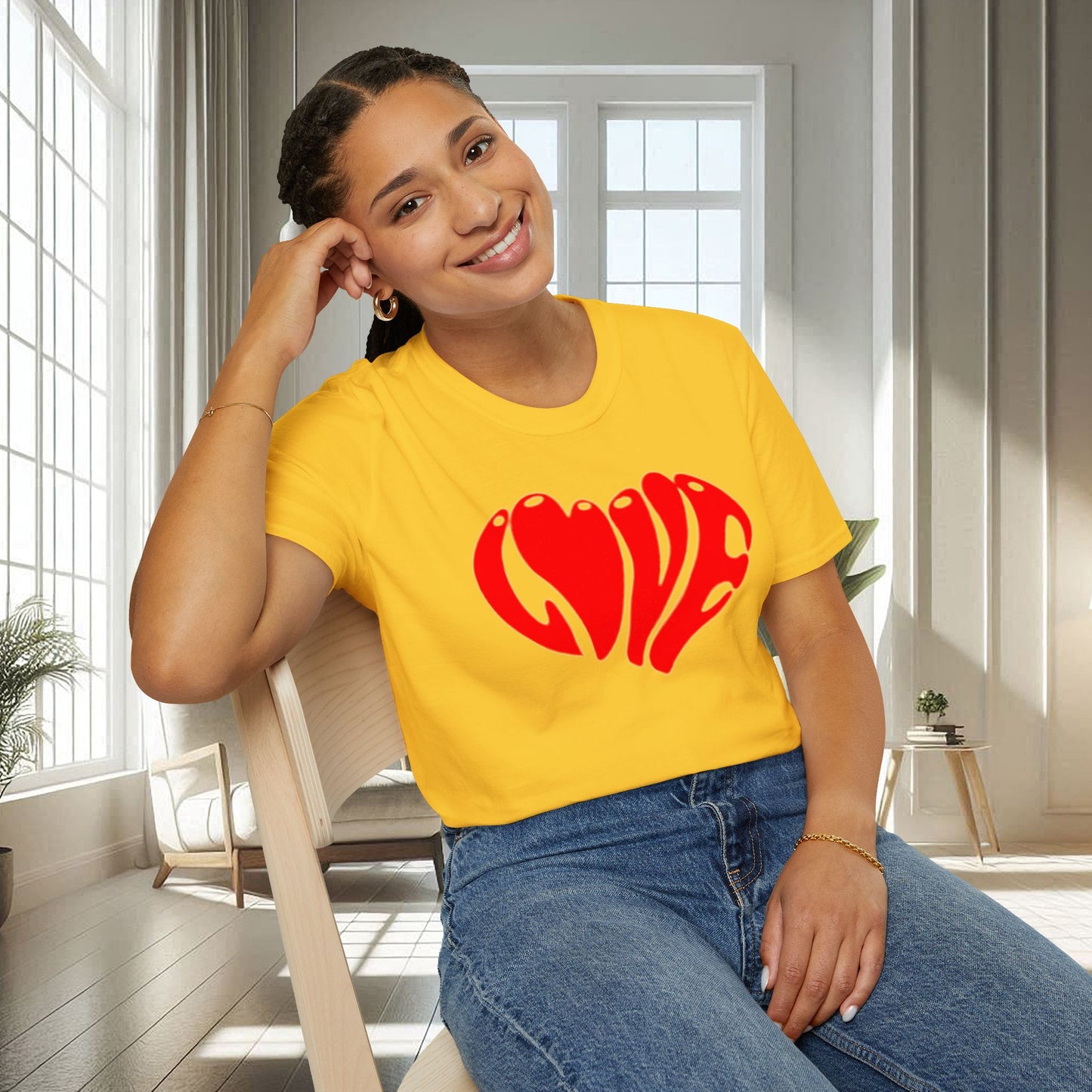 Cœur d'amour | T-shirt doux unisexe