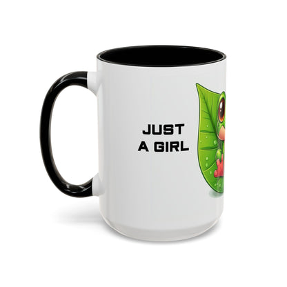 Just A Girl Who Loves Frogs | Accent Coffee Mug (11, 15oz)