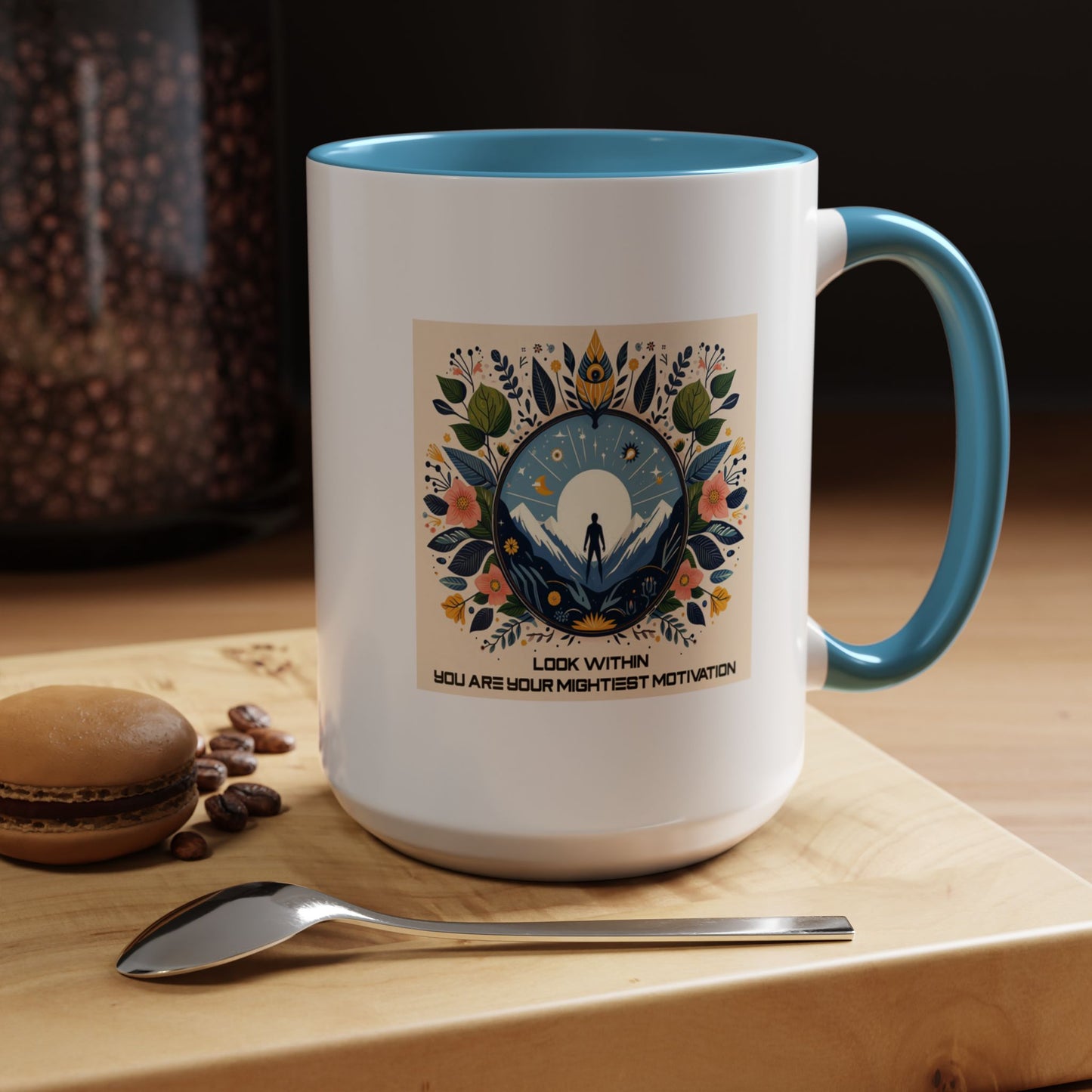 Look Within, You Are Your Mightiest Motivation | Accent Coffee Mug (11, 15oz)