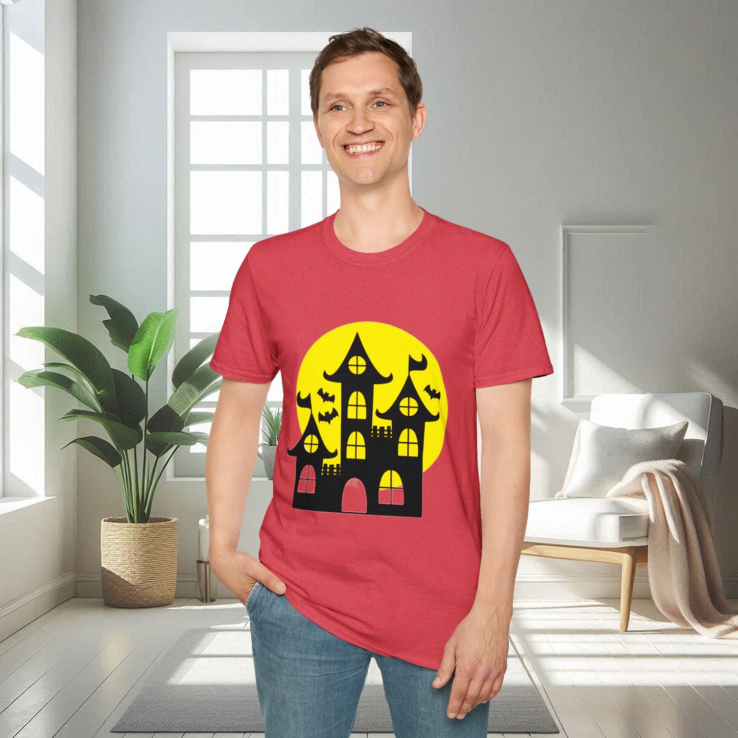 Haunted House and Birds | Unisex Soft T-shirt