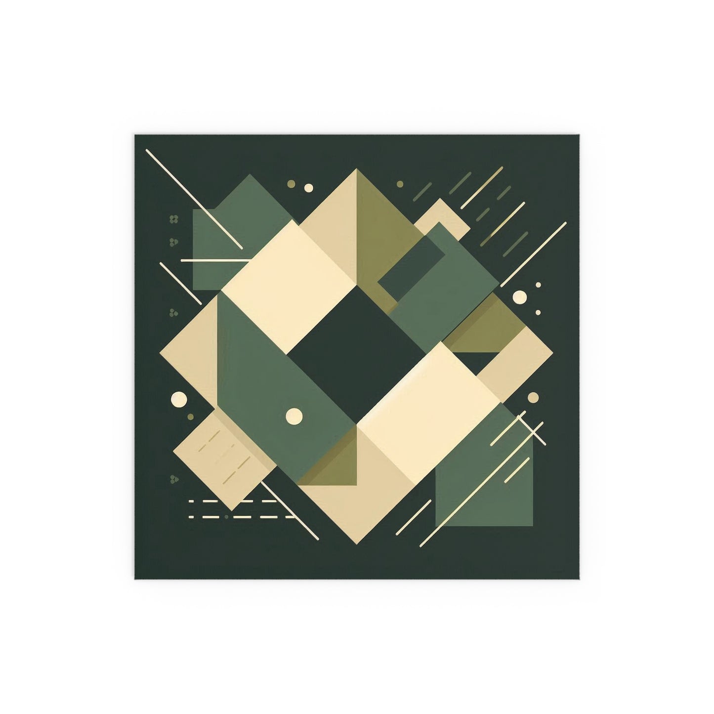 Modern Abstract Geometrical Design | Indoor and Outdoor Silk Poster