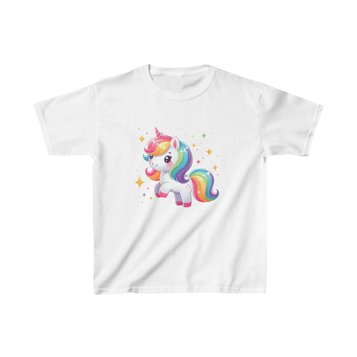 Camiseta de algodón pesado para niños Unicorn Sparkle |