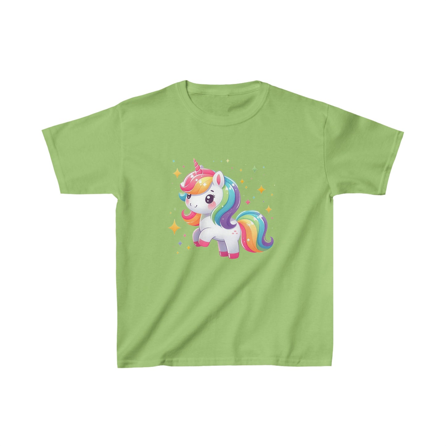 Camiseta de algodón pesado para niños Unicorn Sparkle |