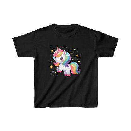 Camiseta de algodón pesado para niños Unicorn Sparkle |