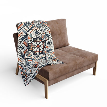 Boho Geometric Pattern | Arctic Fleece Blanket