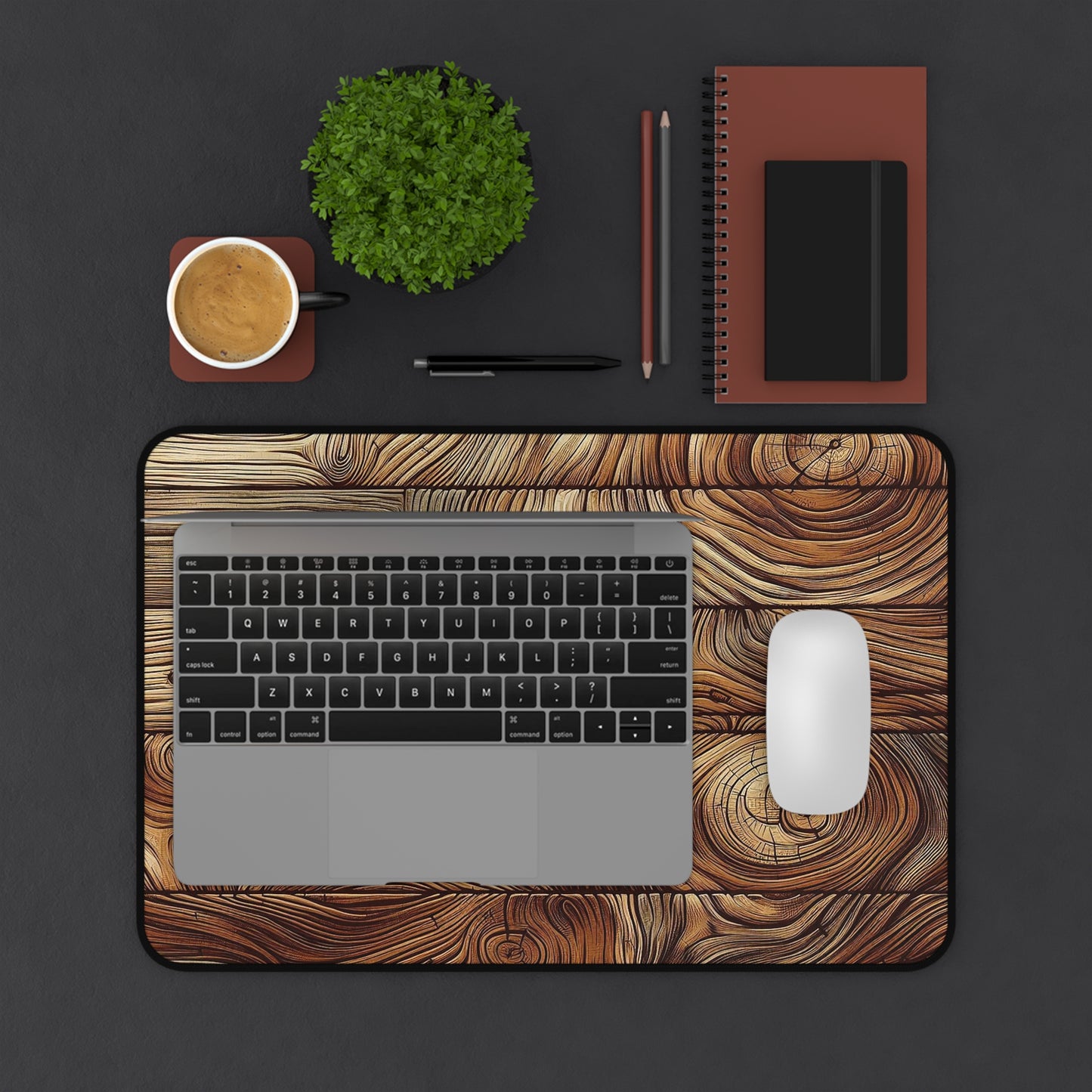 Natural Wooden Plank Design | Desk Mat