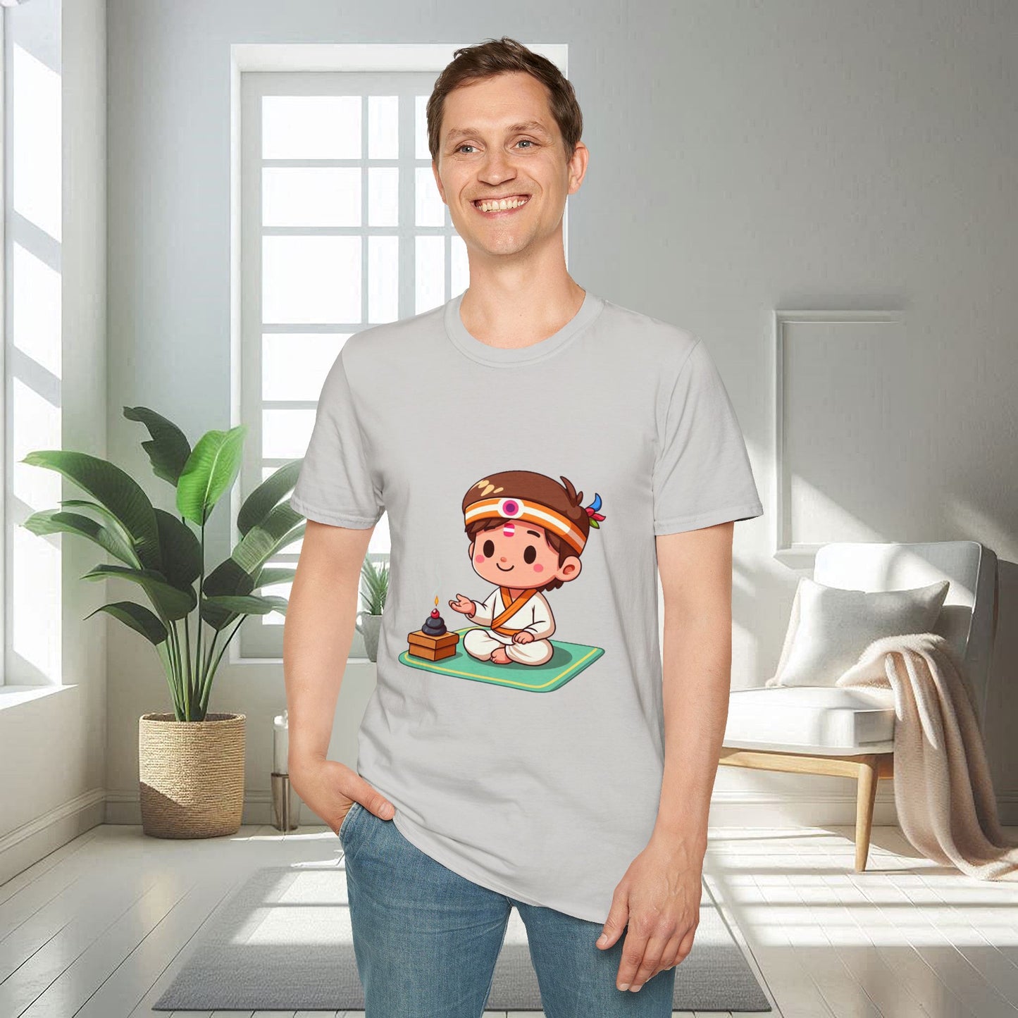 Garçon spirituel animé | T-shirt doux unisexe