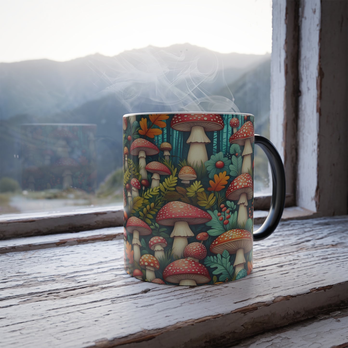 Vibrant Mushrooms | Color Morphing Mug, 11oz