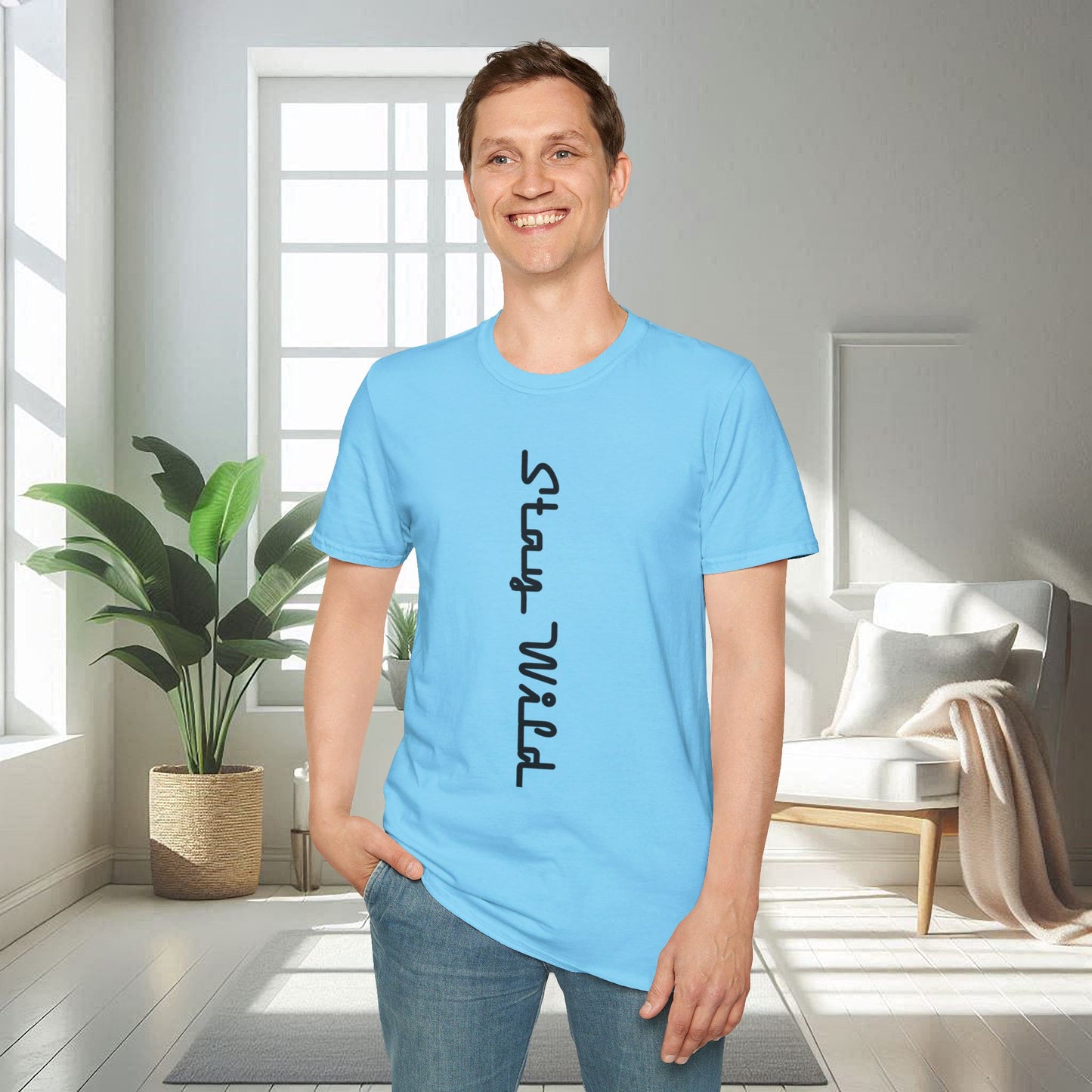 Restez sauvage | T-shirt doux unisexe