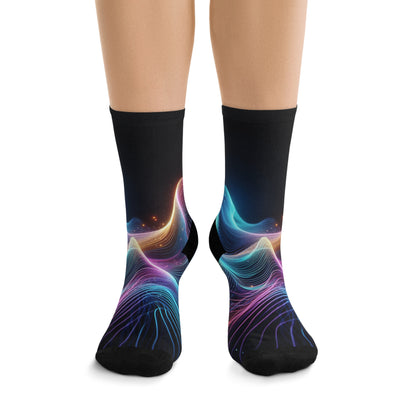 Motifs de vagues lumineuses | Chaussettes confortables