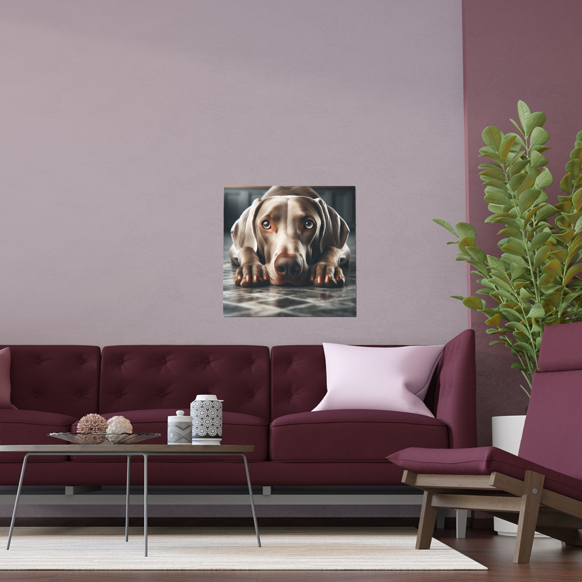 Am Obedient Weimaraner | Indoor and Outdoor Silk Poster