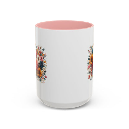 Fleurs multicolores | Tasse à café Accent (11, 15 oz)