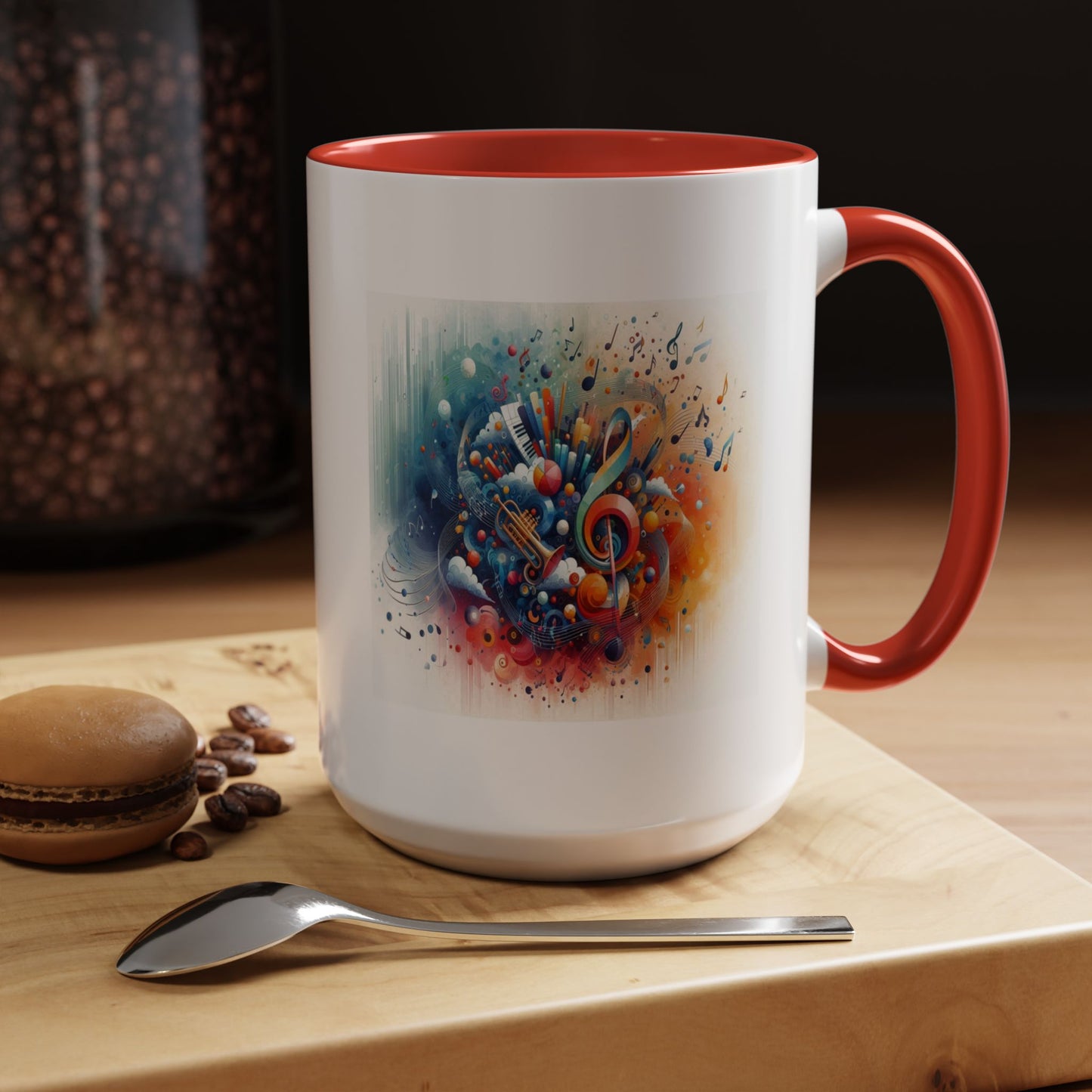 Musical Notes and Instruments | Accent Coffee Mug (11, 15oz)