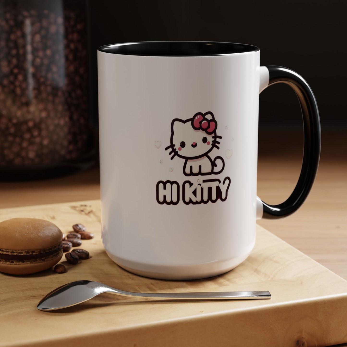 Taza de café con acento de Hi Kitty (11 oz y 15 oz)