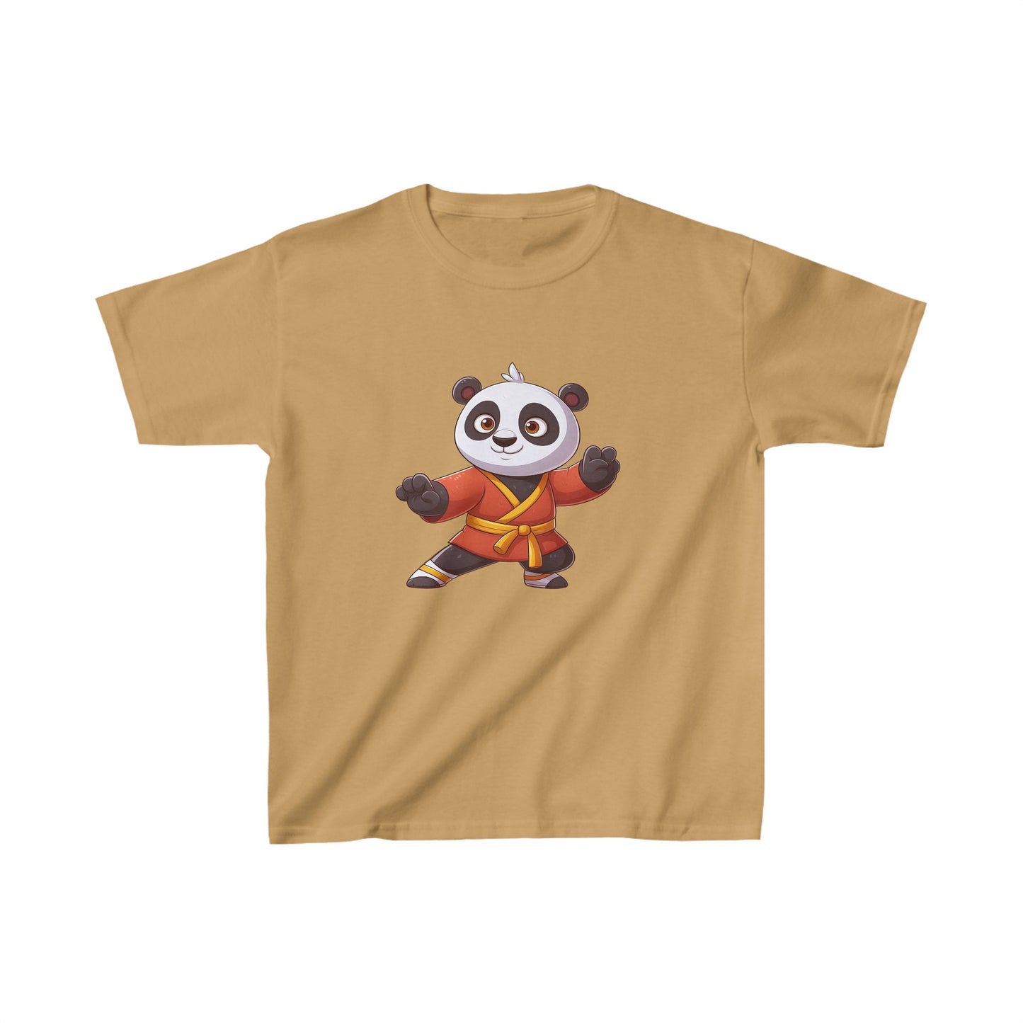 Camiseta de algodón pesado para niños Fighter Panda