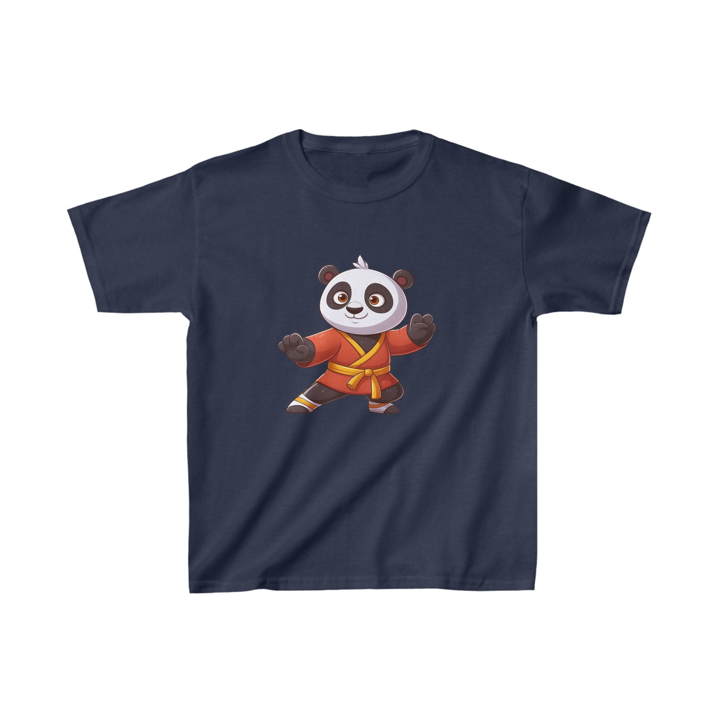 Camiseta de algodón pesado para niños Fighter Panda