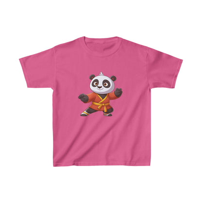 Camiseta de algodón pesado para niños Fighter Panda