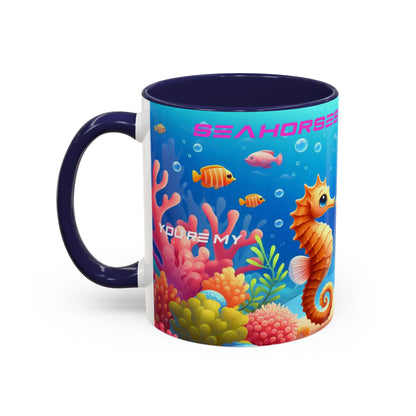 Seahorses Mate For Life | You Are My Seahorse | Accent Coffee Mug (11oz)