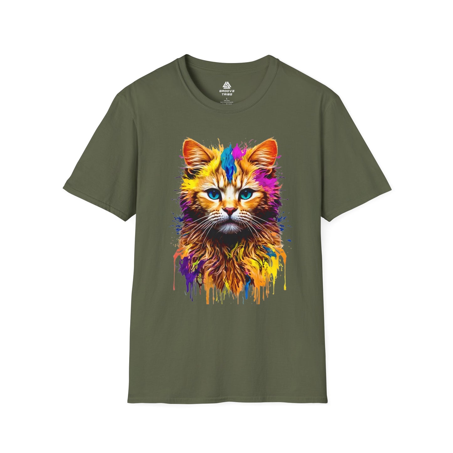 Chat peint | T-shirt doux unisexe