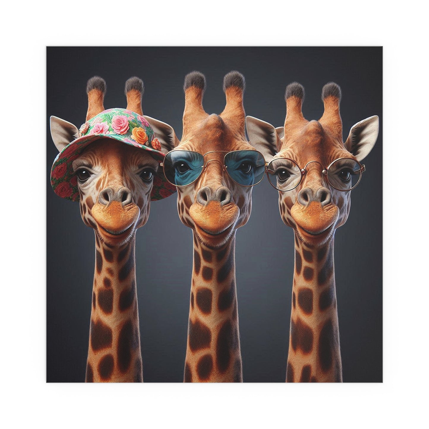 Giraffe Family Vacay | Indoor and Outdoor Silk Poster