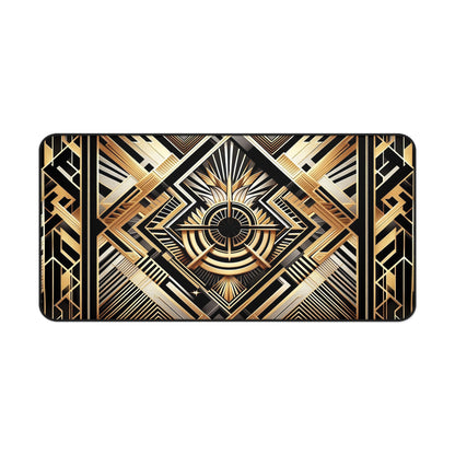 Geometric Gold Pattern | Desk Mat