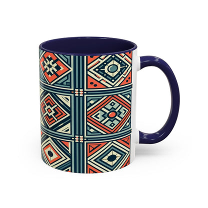 Diamond Geometric Pattern | Accent Coffee Mug (11oz)