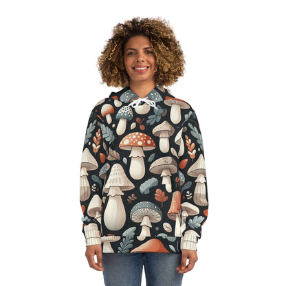 Mushrooms and Leaves on Dark | Unisex Hoodie