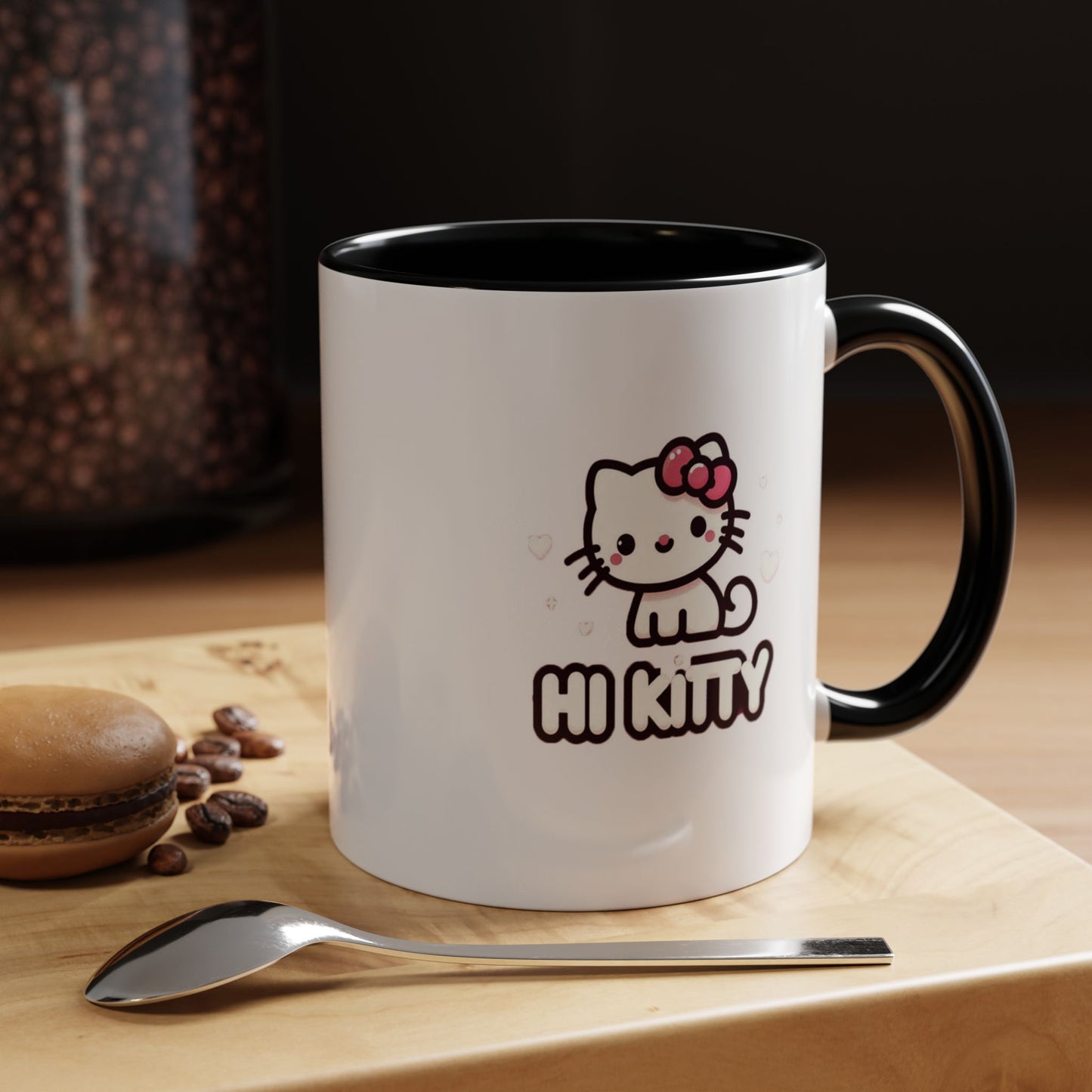 Taza de café con acento de Hi Kitty (11 oz y 15 oz)