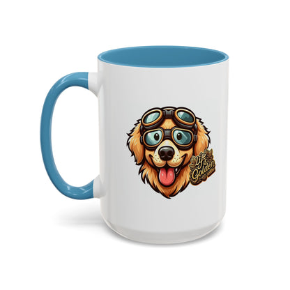 Life is Golden with a Golden Retriever | Accent Coffee Mug (11, 15oz)