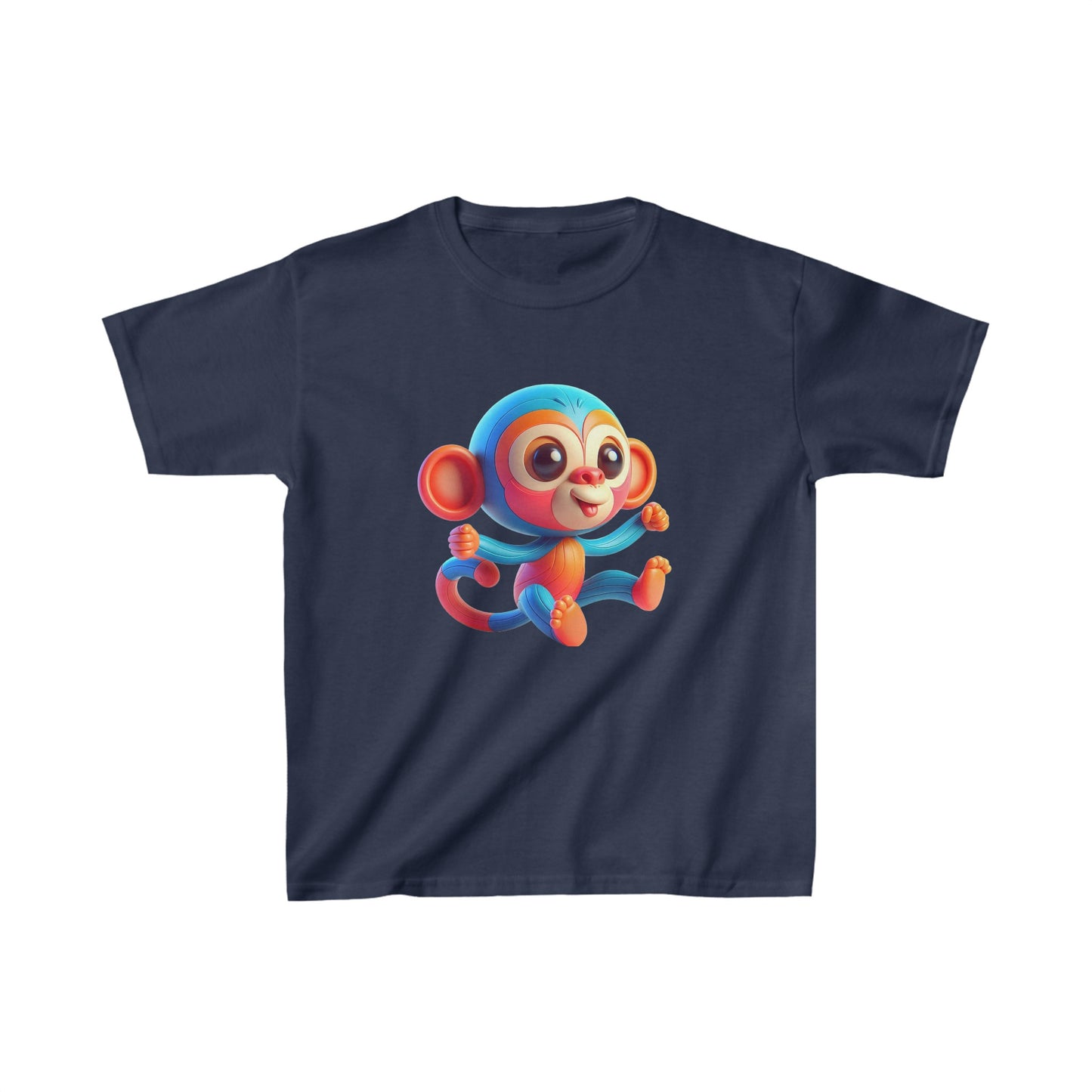 Camiseta de algodón pesado para niños Baby Monkey