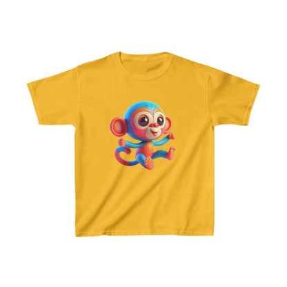 Camiseta de algodón pesado para niños Baby Monkey