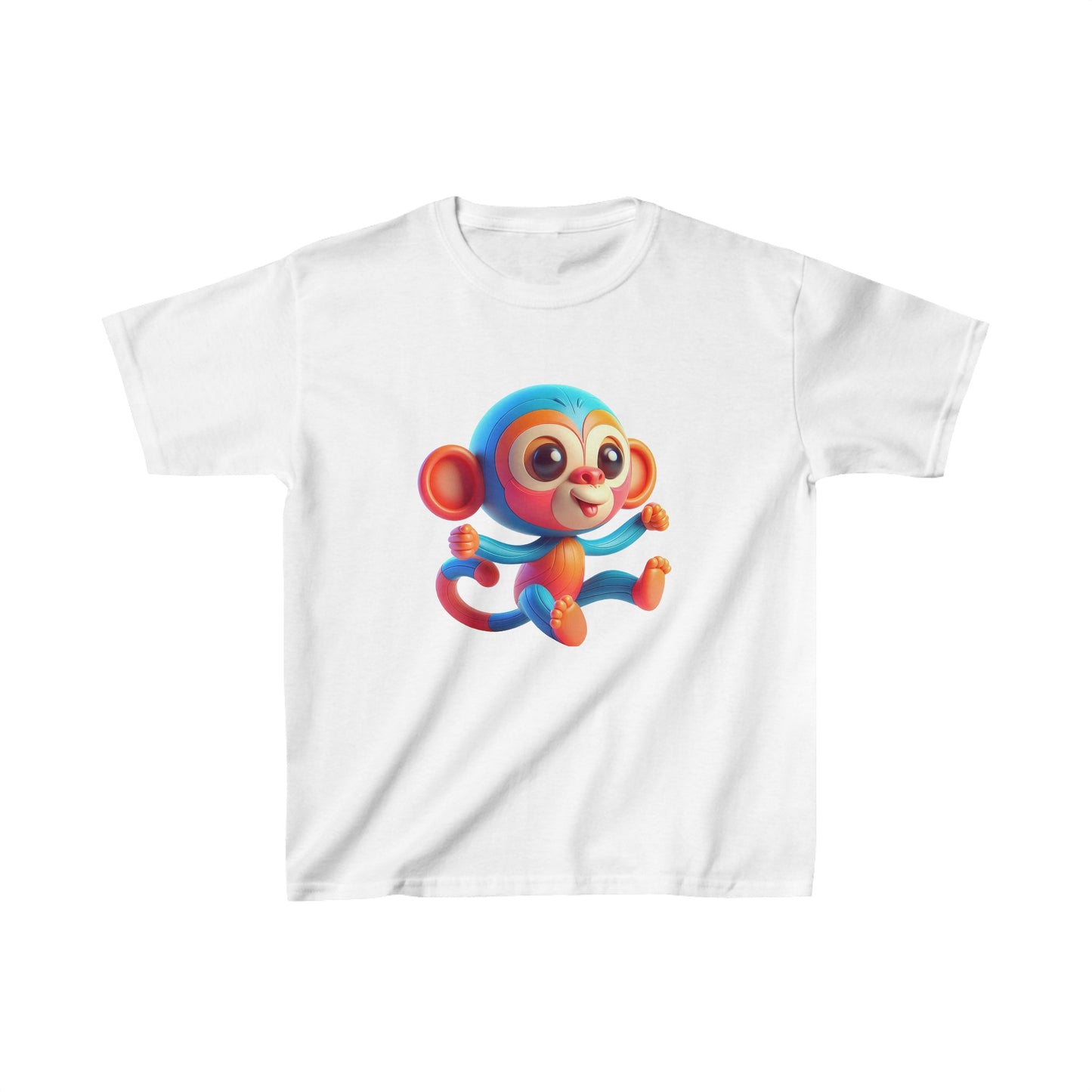 Camiseta de algodón pesado para niños Baby Monkey