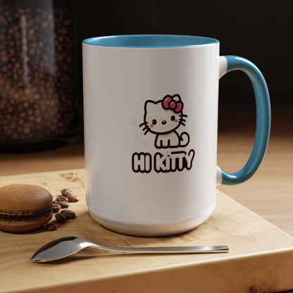 Taza de café con acento de Hi Kitty (11 oz y 15 oz)