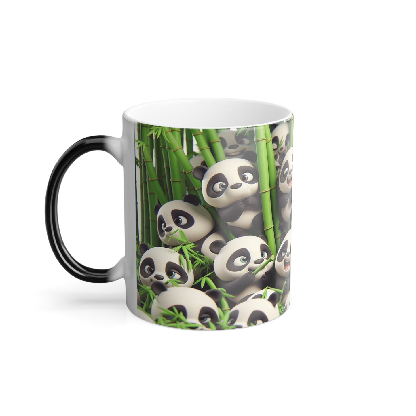 Playful Pandas with Bamboo | Color Morphing Mug, 11oz